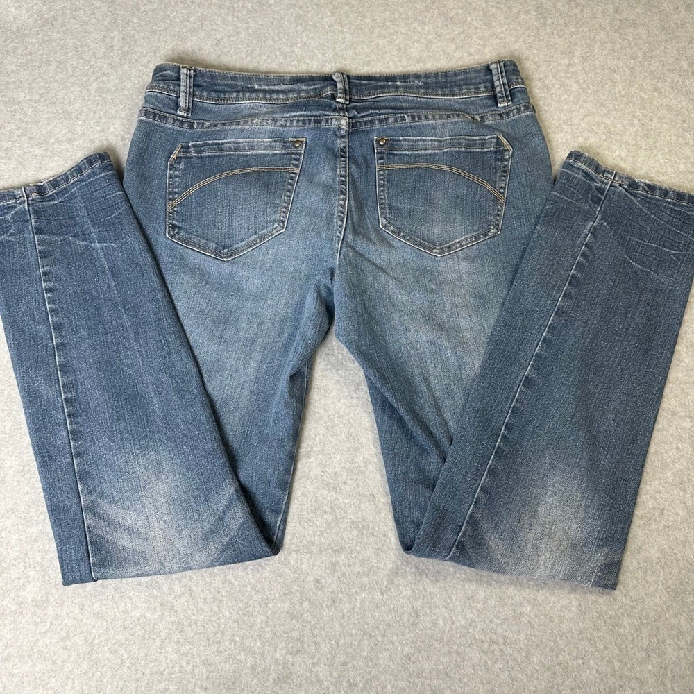 Route 66 Skinny Jeans Medium Wash Distressed Women Size 8